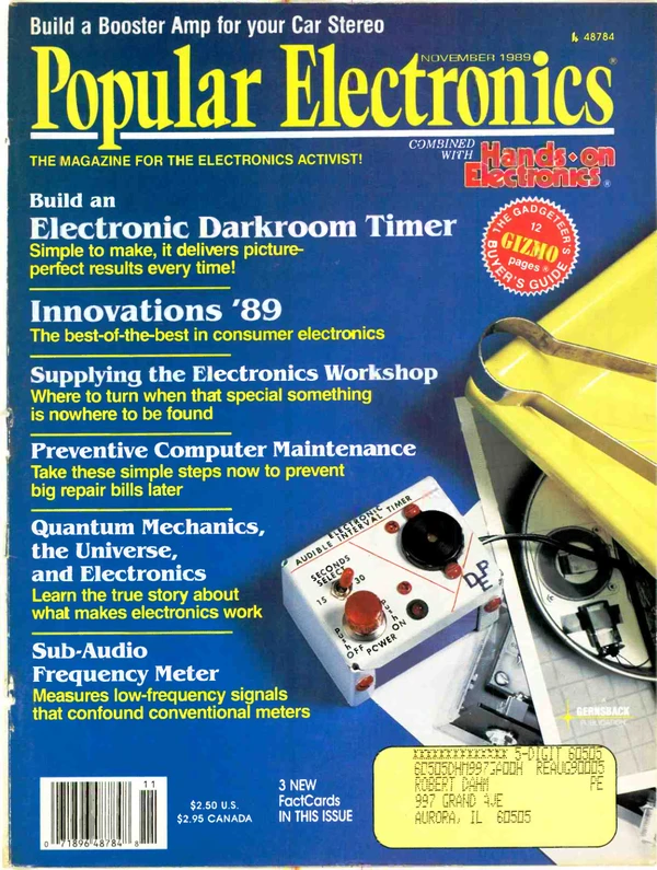 Popular Electronics - November 1989 Cover